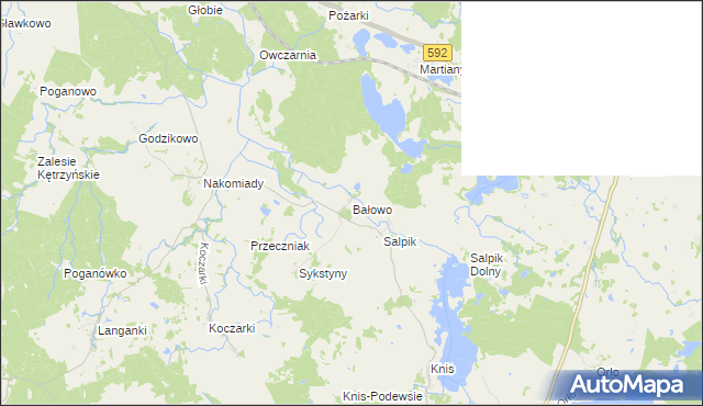 mapa Bałowo, Bałowo na mapie Targeo
