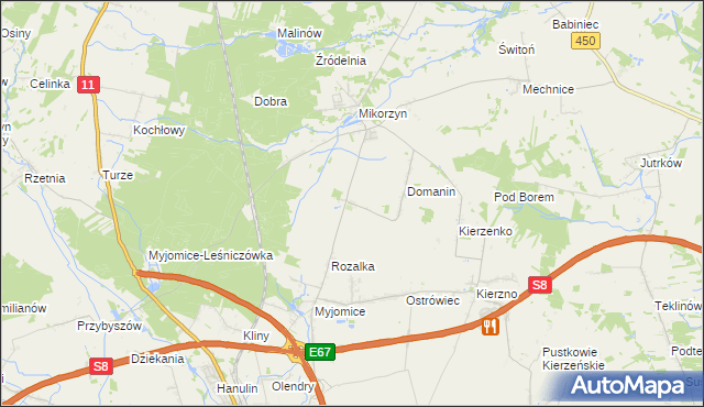 mapa Domanin Osada, Domanin Osada na mapie Targeo