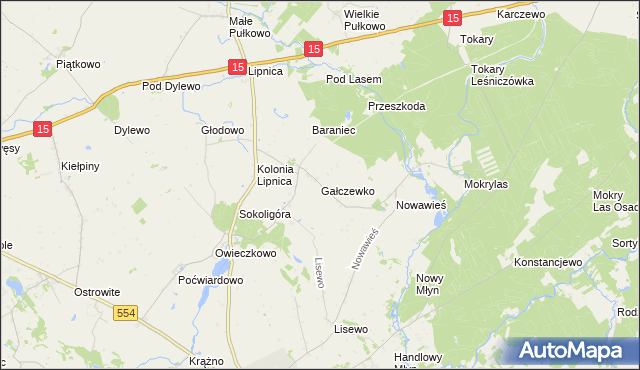 mapa Gałczewko, Gałczewko na mapie Targeo