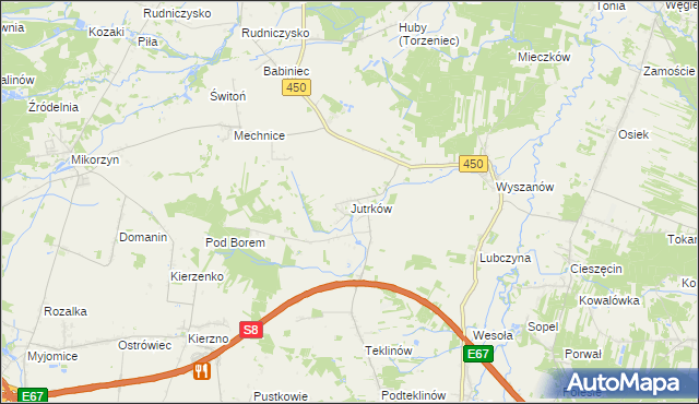 mapa Jutrków, Jutrków na mapie Targeo