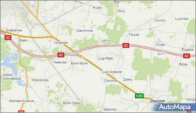 mapa Ługi-Rętki, Ługi-Rętki na mapie Targeo