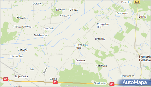 mapa Przegaliny Małe, Przegaliny Małe na mapie Targeo