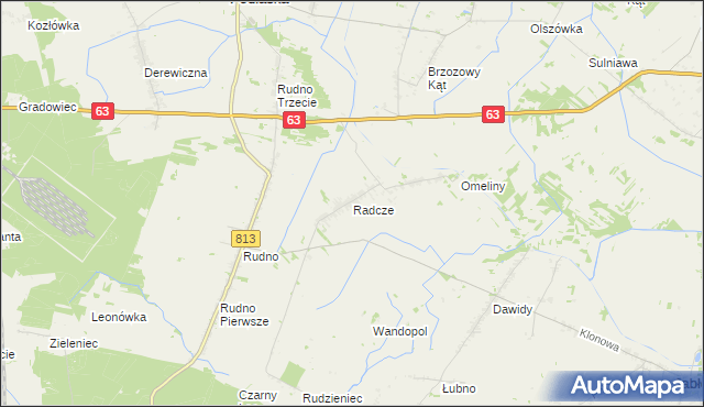 mapa Radcze, Radcze na mapie Targeo