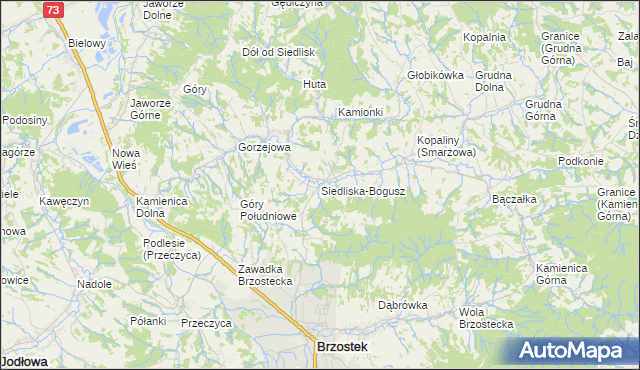 mapa Siedliska-Bogusz, Siedliska-Bogusz na mapie Targeo