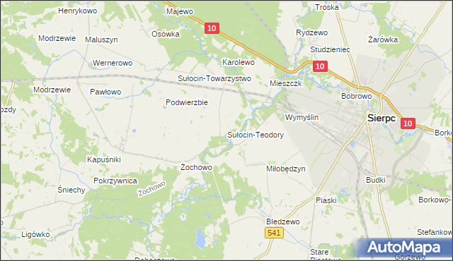 mapa Sułocin-Teodory, Sułocin-Teodory na mapie Targeo