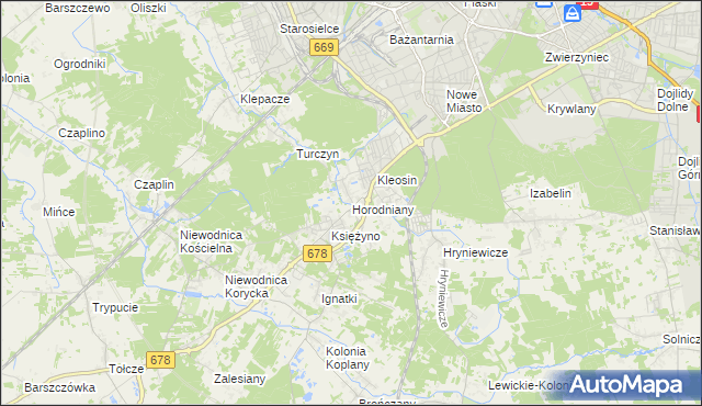 mapa Horodniany, Horodniany na mapie Targeo