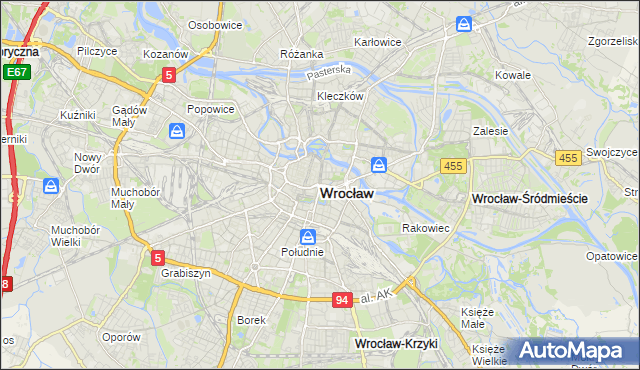 mapa Wrocławia, Wrocław na mapie Targeo