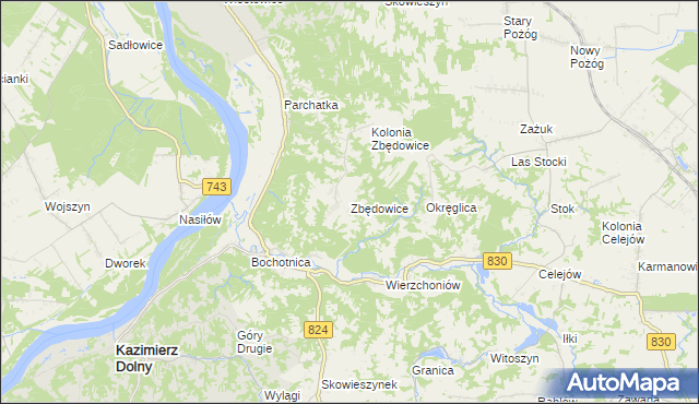 mapa Zbędowice, Zbędowice na mapie Targeo