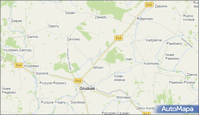 mapa Rąbież Gruduski, Rąbież Gruduski na mapie Targeo