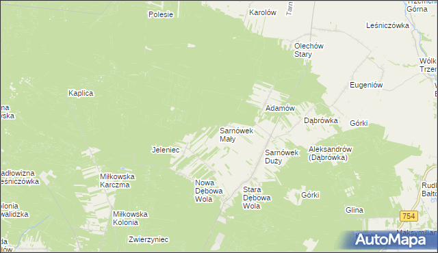 mapa Sarnówek Mały, Sarnówek Mały na mapie Targeo