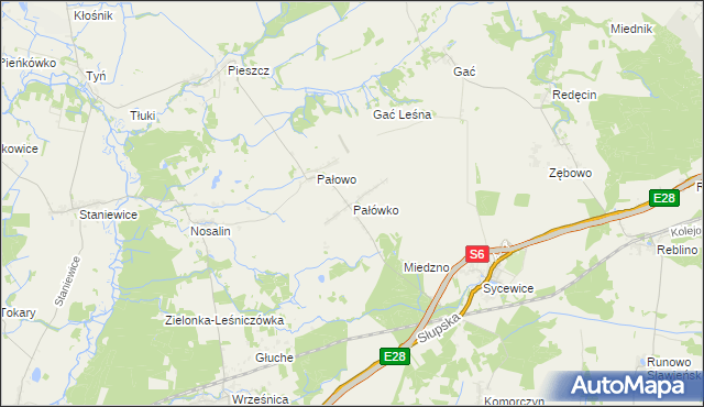 mapa Pałówko, Pałówko na mapie Targeo