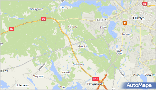 mapa Gronity, Gronity na mapie Targeo