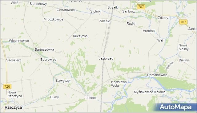 mapa Jeziorzec, Jeziorzec na mapie Targeo