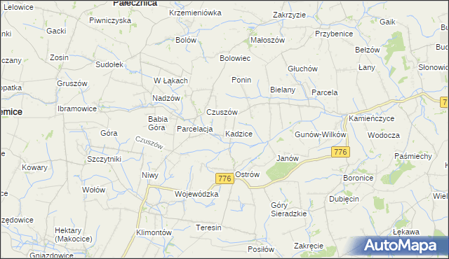 mapa Kadzice, Kadzice na mapie Targeo
