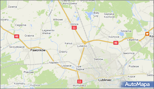 mapa Lubecko, Lubecko na mapie Targeo