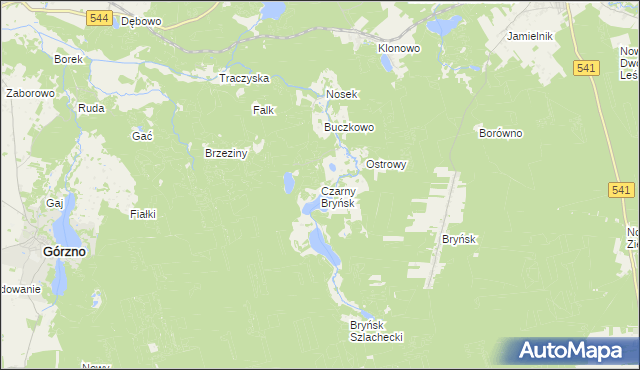 mapa Czarny Bryńsk, Czarny Bryńsk na mapie Targeo