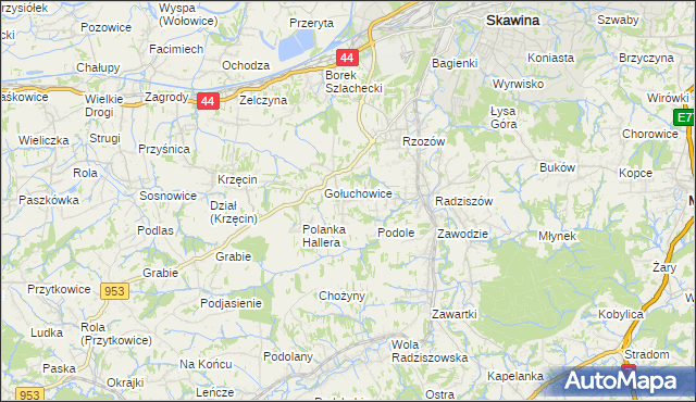 mapa Jurczyce, Jurczyce na mapie Targeo