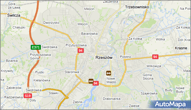 mapa Rzeszów, Rzeszów na mapie Targeo