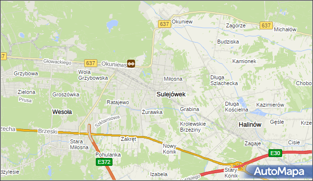 mapa Sulejówek, Sulejówek na mapie Targeo