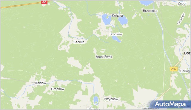 mapa Bronkówek, Bronkówek na mapie Targeo