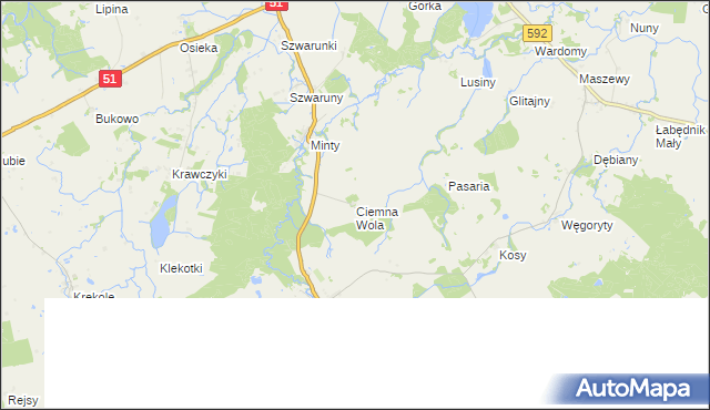 mapa Ciemna Wola, Ciemna Wola na mapie Targeo