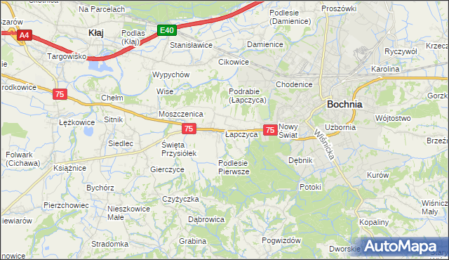 mapa Łapczyca, Łapczyca na mapie Targeo