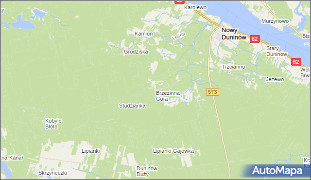 mapa Brzezinna Góra, Brzezinna Góra na mapie Targeo