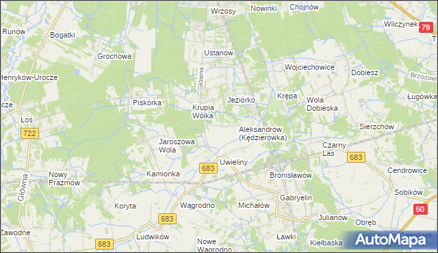 mapa Kędzierówka, Kędzierówka na mapie Targeo