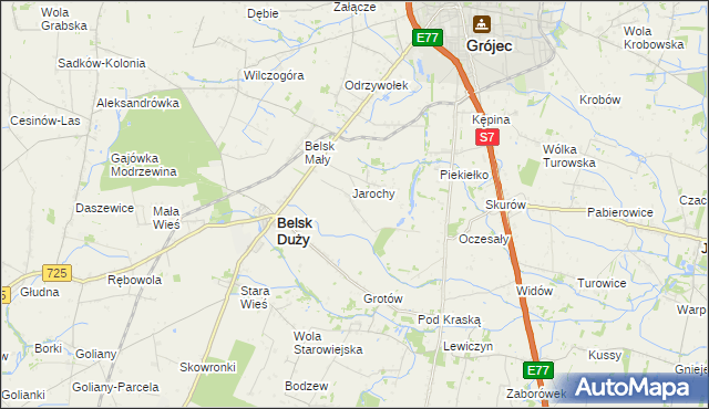 mapa Anielin gmina Belsk Duży, Anielin gmina Belsk Duży na mapie Targeo