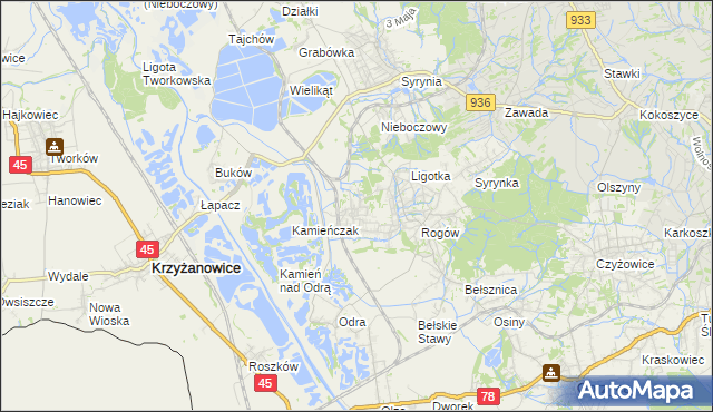 mapa Bluszczów, Bluszczów na mapie Targeo