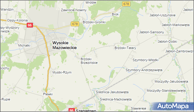 mapa Brzóski-Markowizna, Brzóski-Markowizna na mapie Targeo