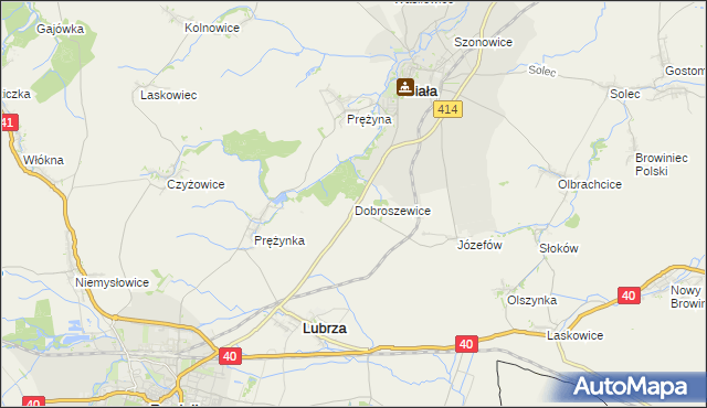 mapa Dobroszewice, Dobroszewice na mapie Targeo