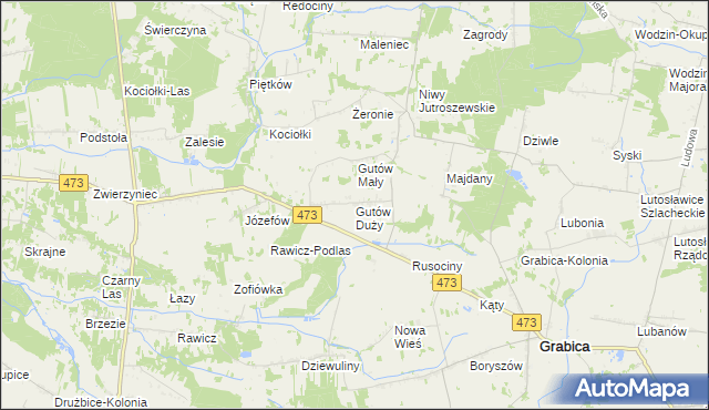 mapa Gutów Duży, Gutów Duży na mapie Targeo