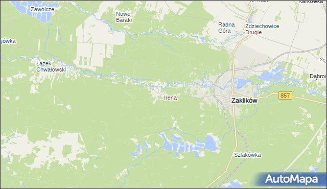mapa Irena gmina Zaklików, Irena gmina Zaklików na mapie Targeo