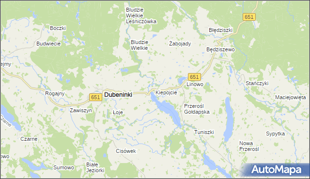 mapa Kiepojcie, Kiepojcie na mapie Targeo