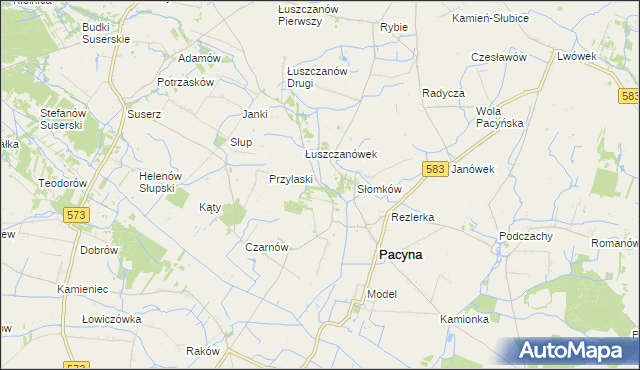 mapa Sejkowice, Sejkowice na mapie Targeo