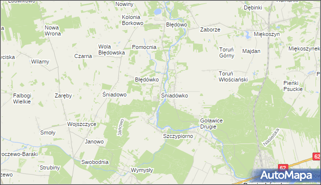 mapa Śniadówko, Śniadówko na mapie Targeo