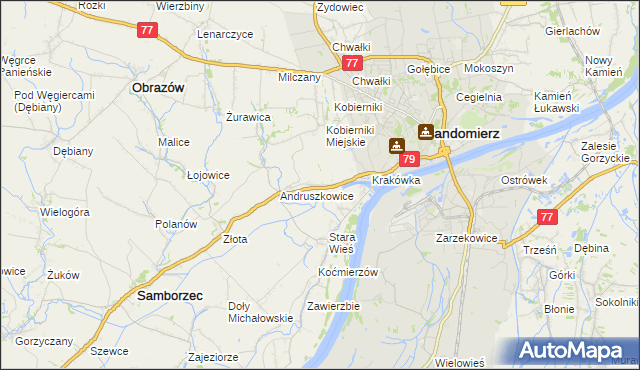 mapa Strochcice, Strochcice na mapie Targeo