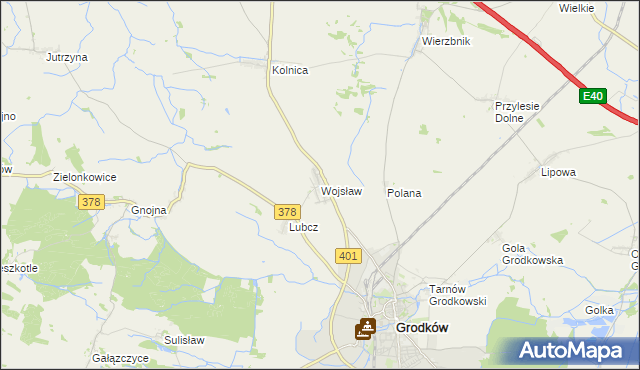 mapa Wojsław, Wojsław na mapie Targeo