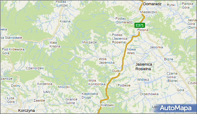 mapa Wola Jasienicka, Wola Jasienicka na mapie Targeo