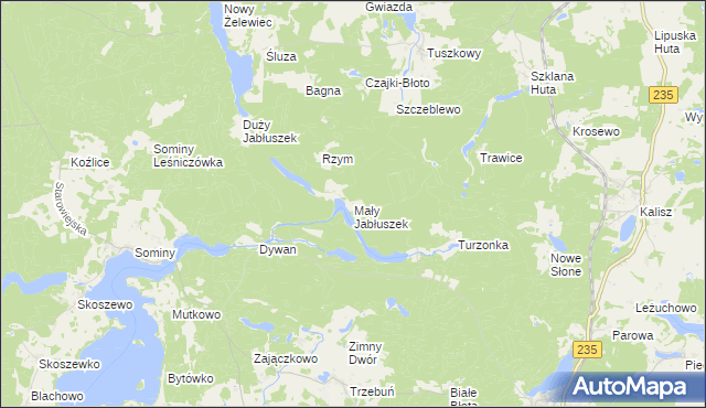 mapa Mały Jabłuszek, Mały Jabłuszek na mapie Targeo