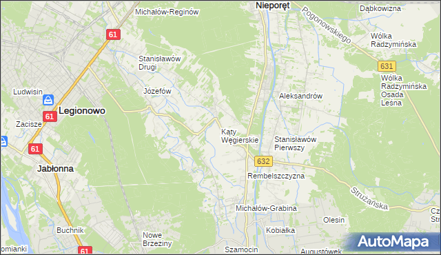 mapa Kąty Węgierskie, Kąty Węgierskie na mapie Targeo