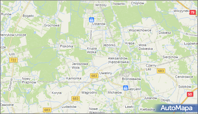 mapa Kędzierówka, Kędzierówka na mapie Targeo