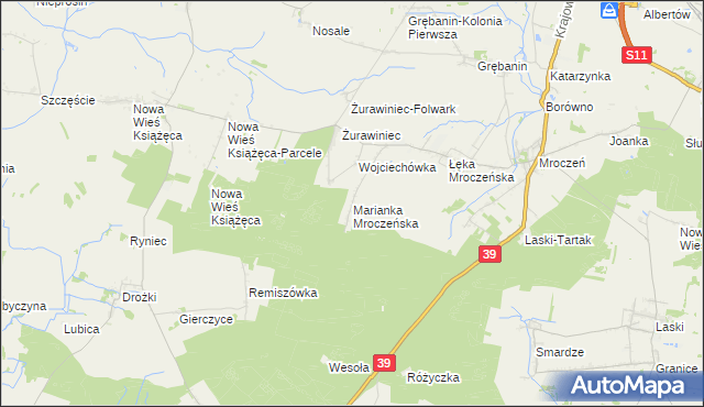 mapa Marianka Mroczeńska, Marianka Mroczeńska na mapie Targeo