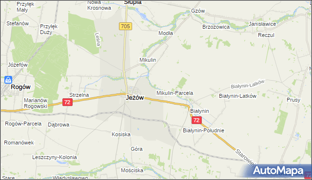 mapa Mikulin-Parcela, Mikulin-Parcela na mapie Targeo