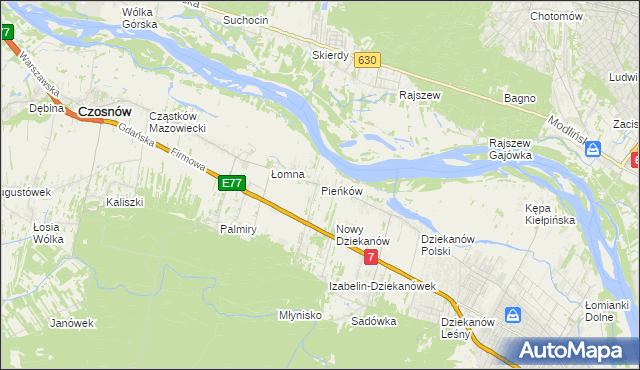 mapa Pieńków, Pieńków na mapie Targeo