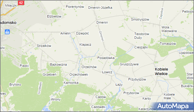 mapa Posadówka, Posadówka na mapie Targeo