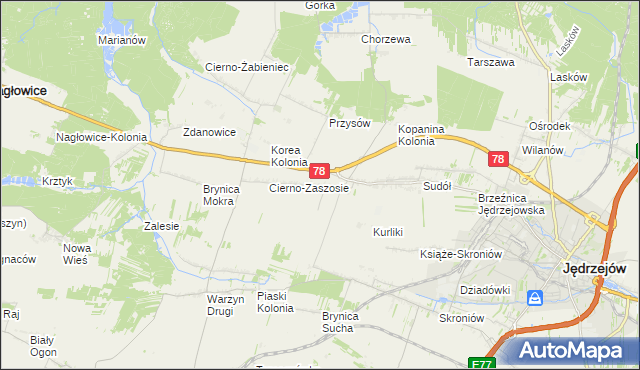 mapa Prząsław, Prząsław na mapie Targeo