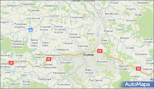 mapa Siołkowa, Siołkowa na mapie Targeo