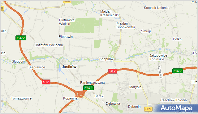 mapa Snopków, Snopków na mapie Targeo